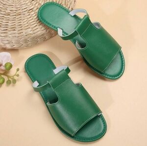 Size 9 (EUR40) Green Sandals